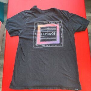 Hurley T-shirt graphic design black men's size M